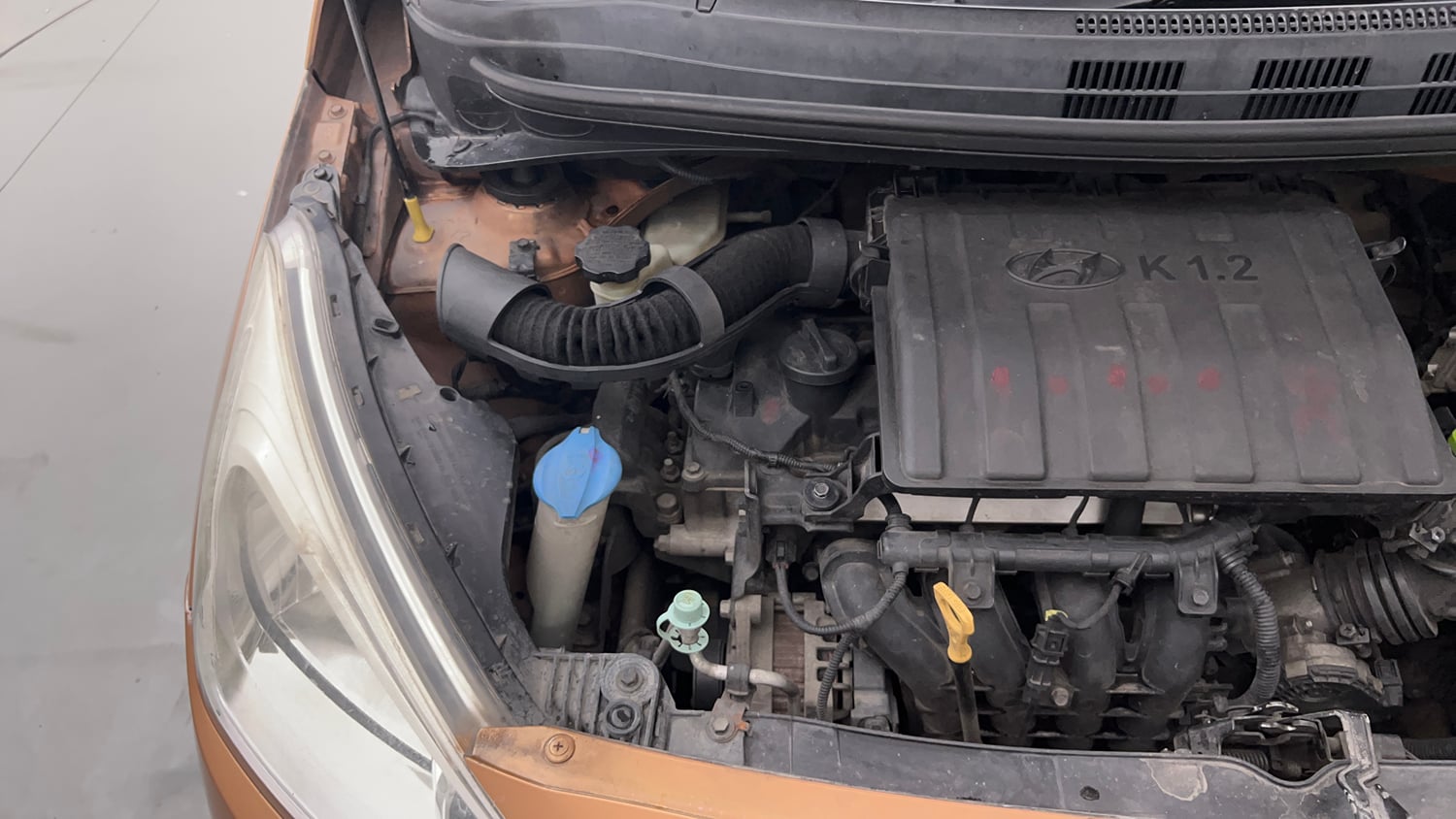 Used 2014 Hyundai Grand i10 Sportz 1.2 Kappa VTVT Petrol Manual engine ENGINE RIGHT SIDE VIEW