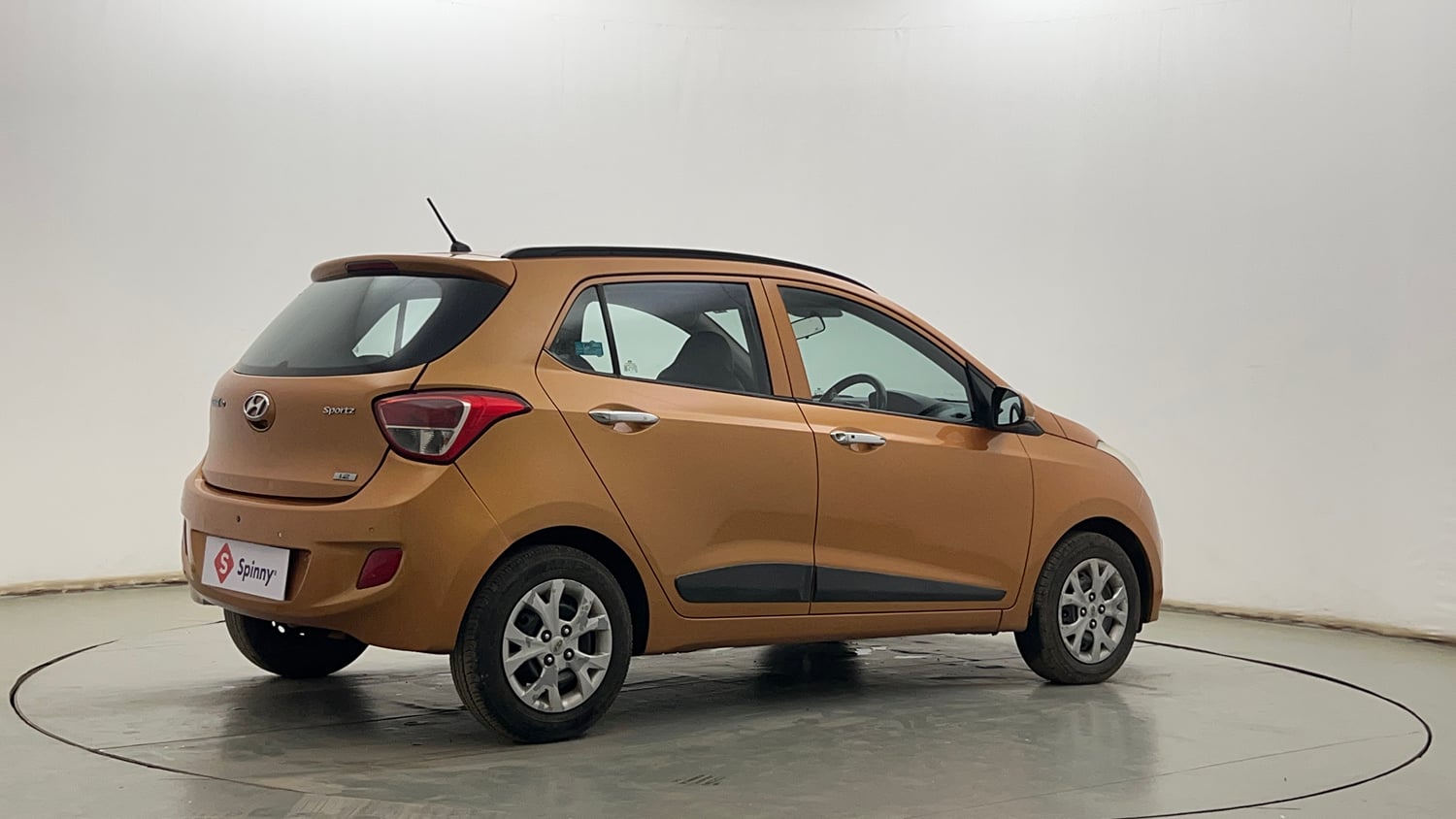 Used 2014 Hyundai Grand i10 Sportz 1.2 Kappa VTVT Petrol Manual exterior RIGHT REAR CORNER VIEW