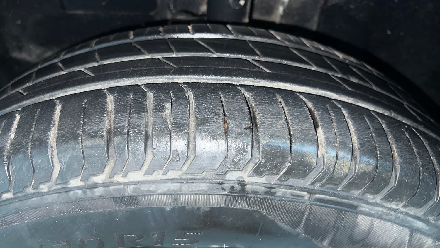 Used 2021 Tata Punch Adventure Rhythm Pack MT Petrol Manual tyres LEFT FRONT TYRE TREAD VIEW