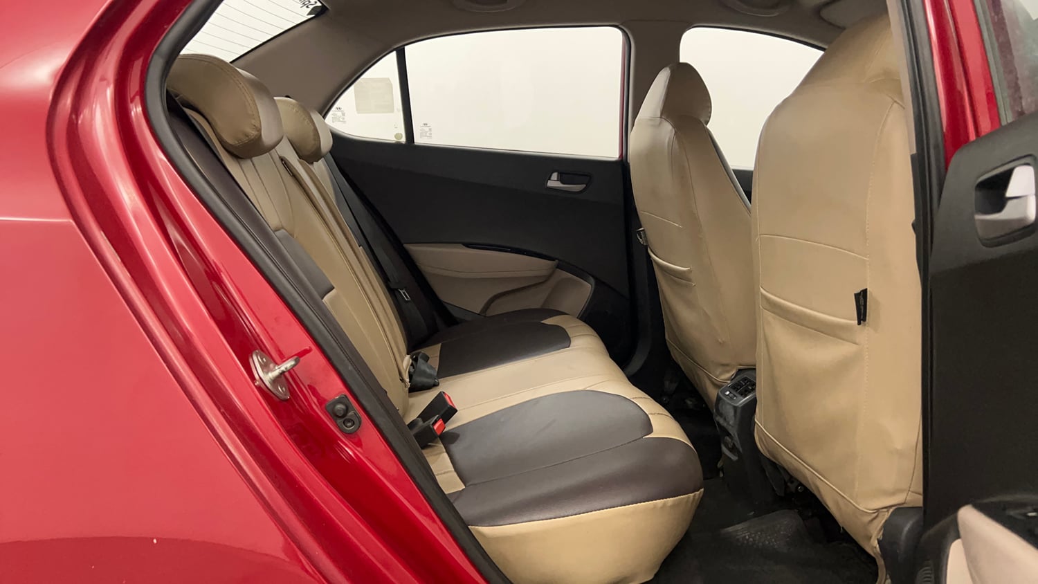 Used 2014 Hyundai Xcent S 1.2 Petrol Manual interior RIGHT SIDE REAR DOOR CABIN VIEW