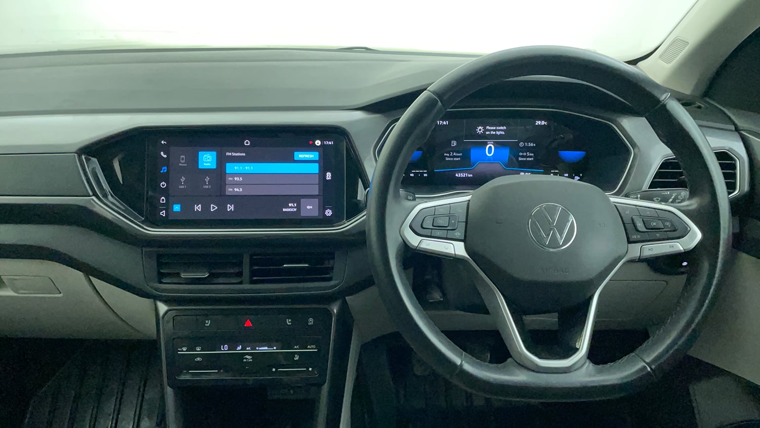 Used 2022 Volkswagen Taigun Topline 1.0 TSI MT Petrol Manual interior STEERING VIEW