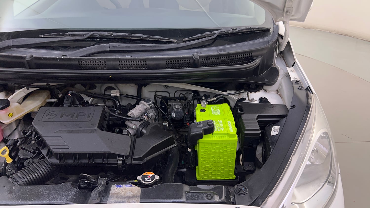 Used 2022 Hyundai Santro Sportz Petrol Manual engine ENGINE LEFT SIDE HINGE & APRON VIEW