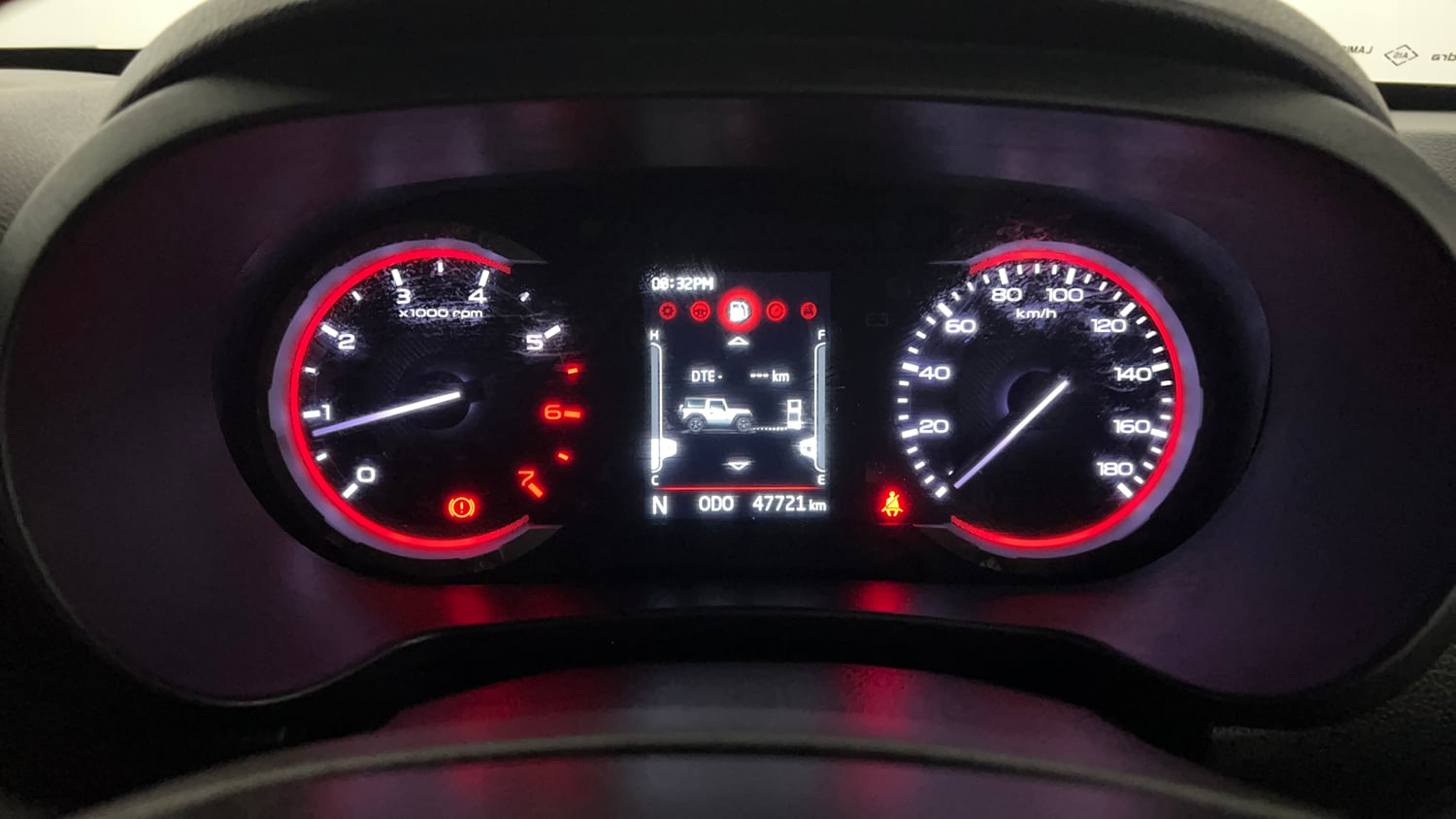 Used 2021 mahindra Thar LX Hard Top Petrol MT 4WD Petrol Manual interior CLUSTERMETER VIEW
