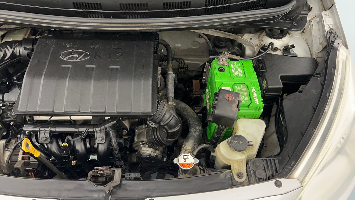 Used 2015 Hyundai Grand i10 Sportz 1.2 Kappa VTVT Petrol Manual engine ENGINE LEFT SIDE VIEW