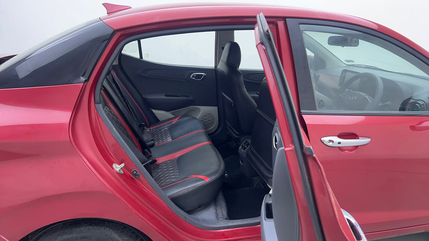 Used 2021 Hyundai Aura SX Plus 1.2 AMT Petrol Petrol Automatic interior RIGHT SIDE REAR DOOR CABIN VIEW