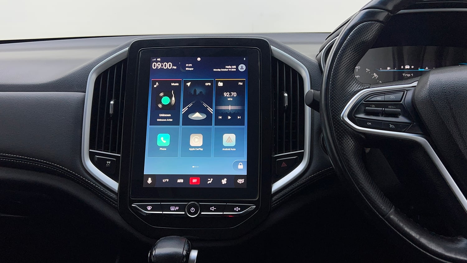 Used 2019 MG Motors Hector Sharp 1.5 DCT Petrol Petrol Automatic interior MUSIC SYSTEM & AC CONTROL VIEW