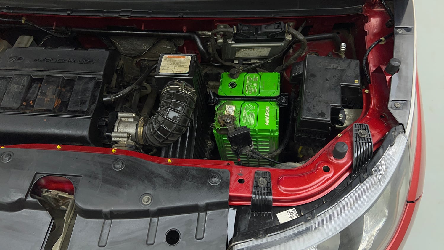 Used 2016 Mahindra KUV100 K6+ 6 STR Petrol Manual engine ENGINE LEFT SIDE VIEW