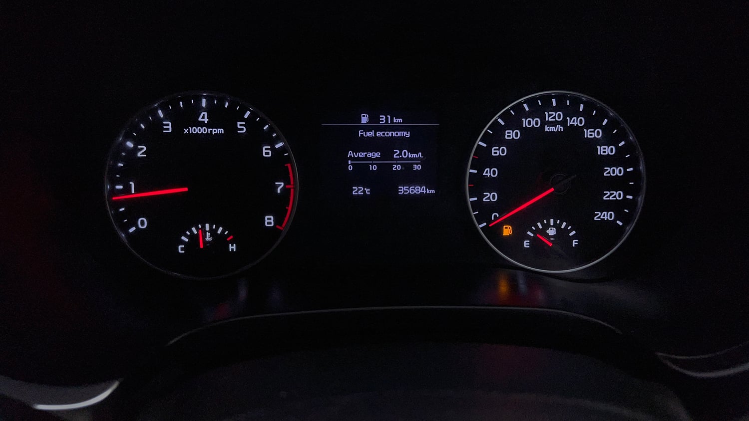 Used 2022 Kia Seltos HTX 1.5 Petrol Manual interior CLUSTERMETER VIEW