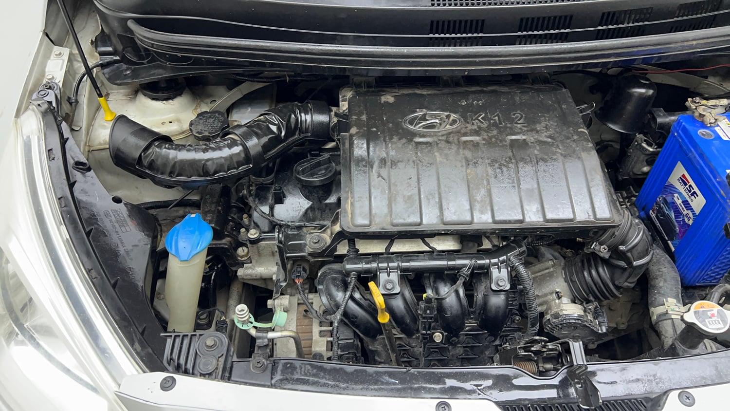 Used 2015 Hyundai Grand i10 Sportz 1.2 Kappa VTVT Petrol Manual engine ENGINE RIGHT SIDE VIEW