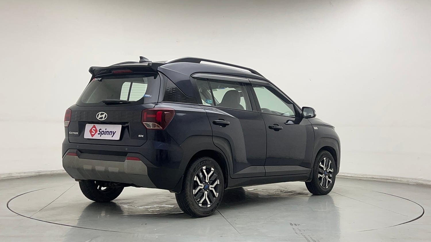 Used 2024 Hyundai Exter SX (O) 1.2 AMT Petrol Automatic exterior RIGHT REAR CORNER VIEW