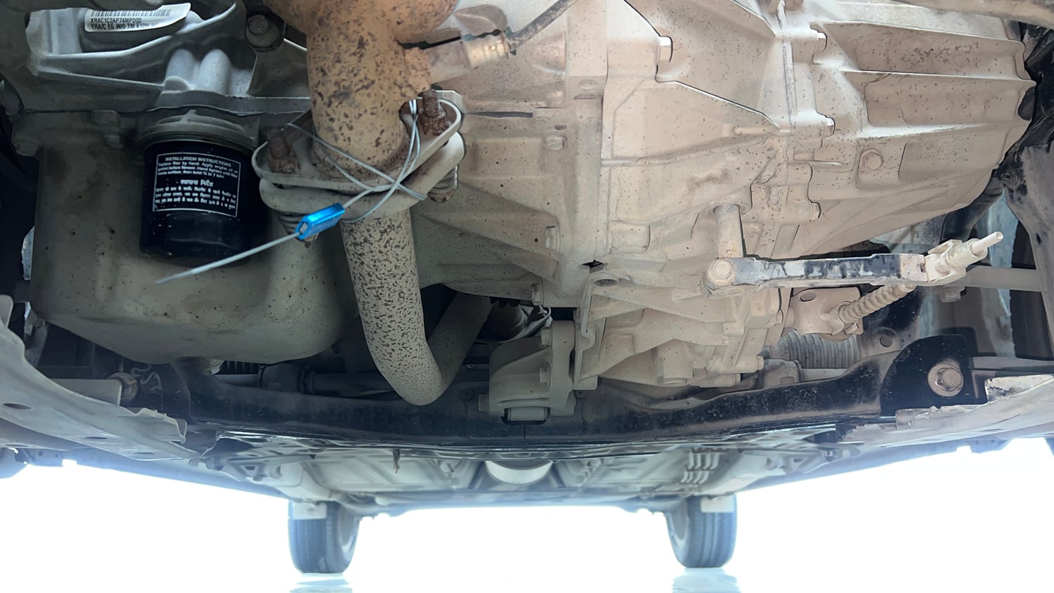 Used 2017 Maruti Suzuki Baleno Alpha 1.2 Petrol Manual extra FRONT LEFT UNDERBODY VIEW