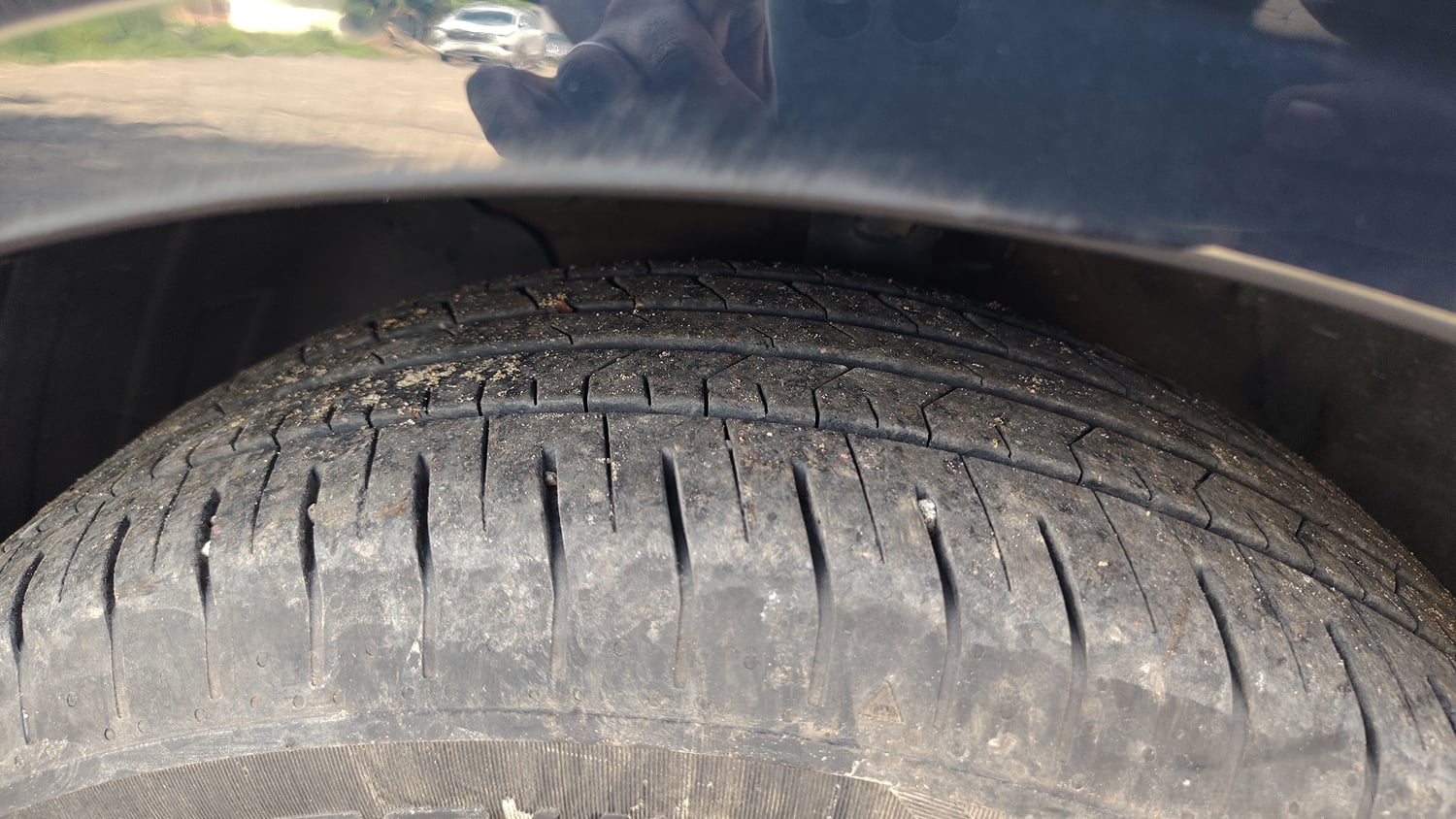 Used 2025 Hyundai Verna SX 1.5 Petrol MT Petrol Manual tyres LEFT FRONT TYRE TREAD VIEW