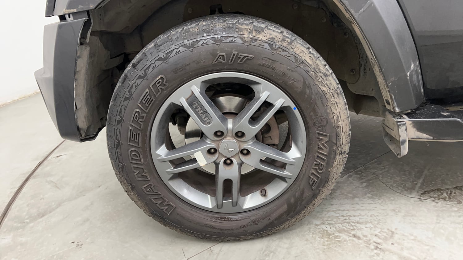 Used 2024 Mahindra Thar LX Hard Top Petrol AT RWD Petrol Automatic tyres LEFT FRONT TYRE RIM VIEW