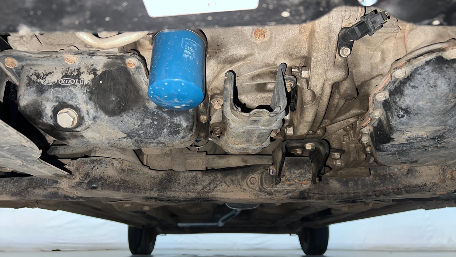 Used 2016 Hyundai Grand i10 Magna AT 1.2 Kappa VTVT Petrol Automatic extra FRONT LEFT UNDERBODY VIEW