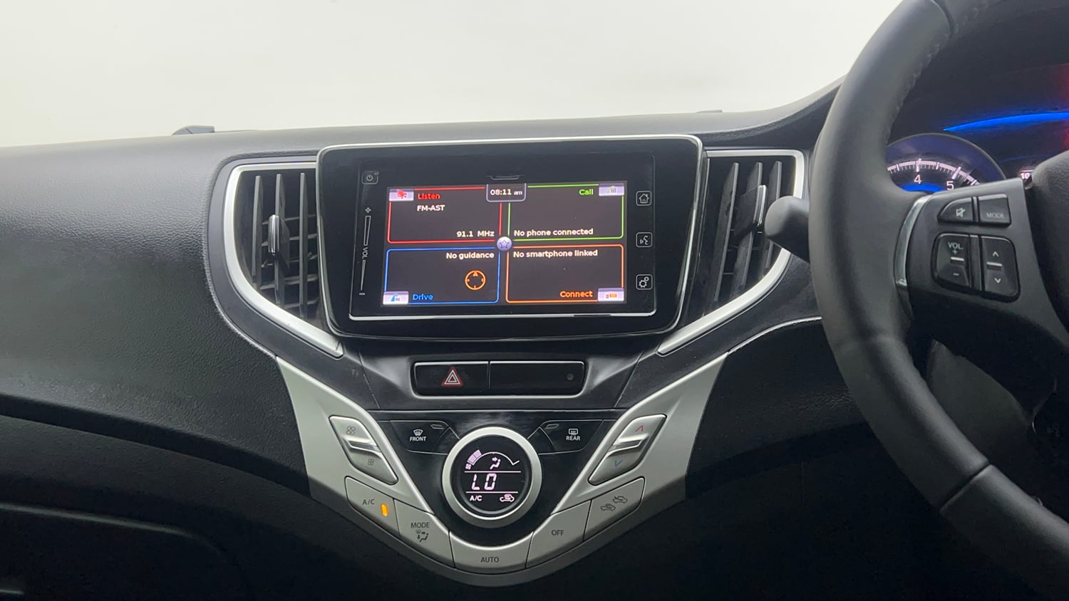 Used 2017 Maruti Suzuki Baleno Alpha 1.2 Petrol Manual interior MUSIC SYSTEM & AC CONTROL VIEW