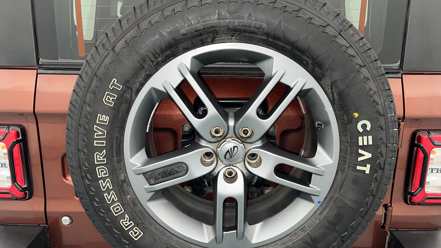 Used 2021 mahindra Thar LX Hard Top Petrol MT 4WD Petrol Manual tyres SPARE TYRE VIEW