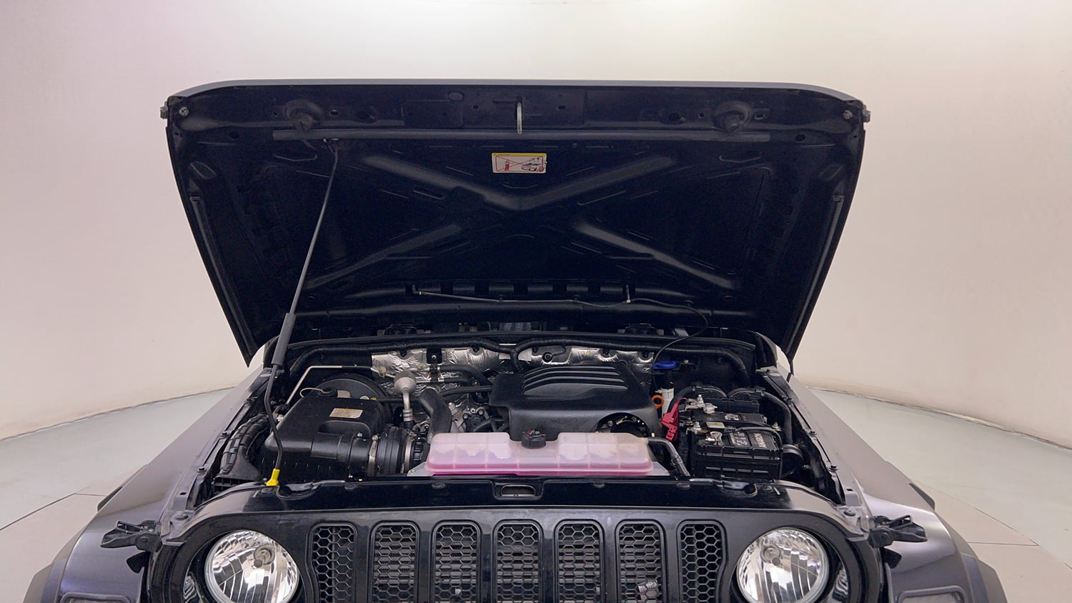 Used 2024 Mahindra Thar LX Hard Top Petrol AT RWD Petrol Automatic engine ENGINE & BONNET OPEN FRONT VIEW