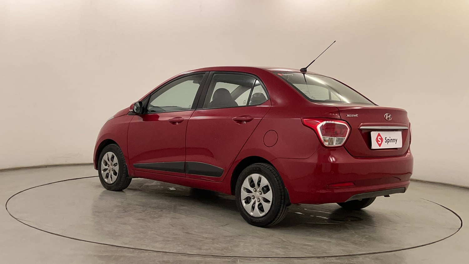 Used 2015 Hyundai Xcent S 1.2 Petrol Manual exterior LEFT REAR CORNER VIEW