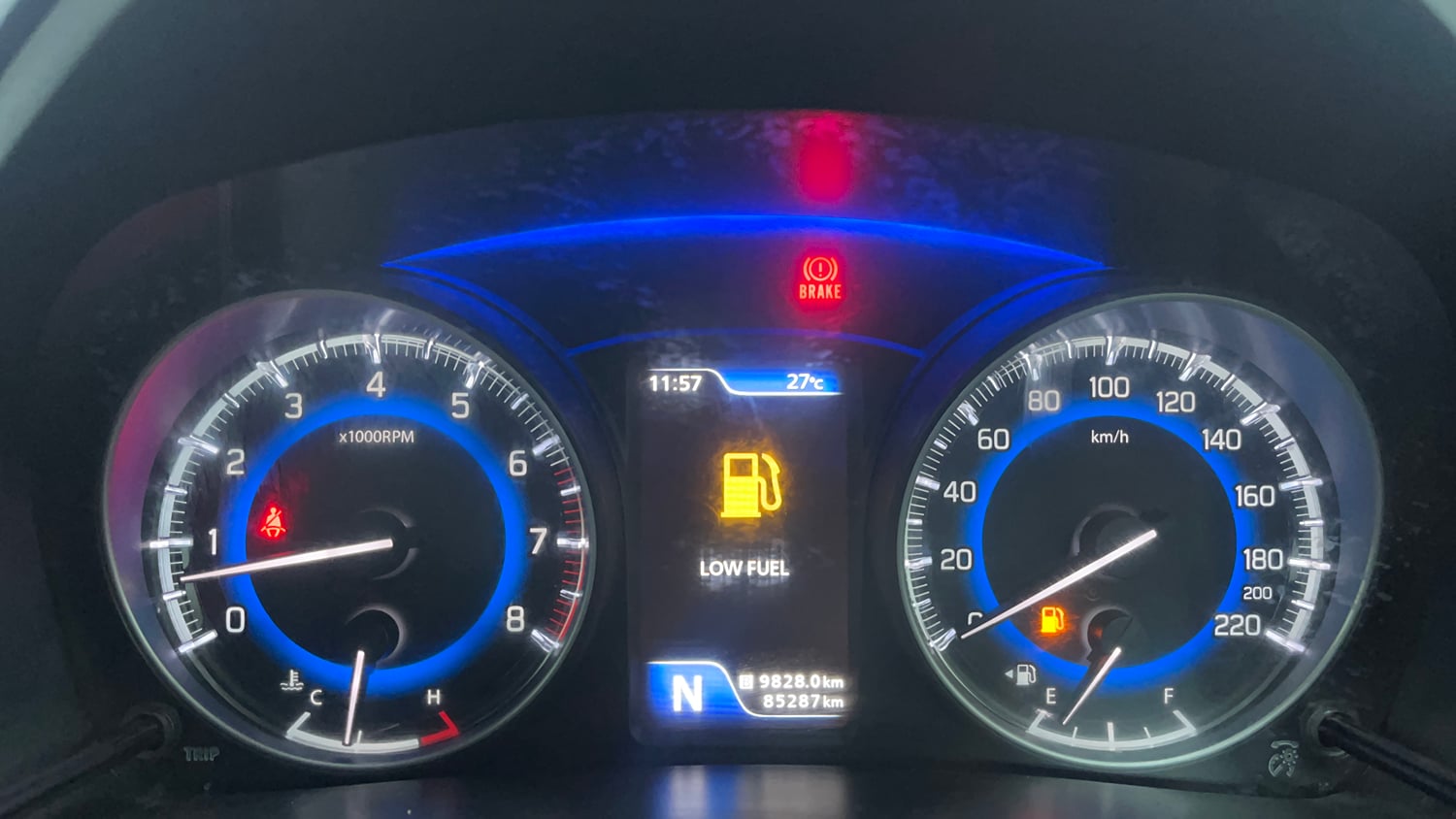 Used 2020 Toyota Glanza V CVT Petrol Automatic interior CLUSTERMETER VIEW