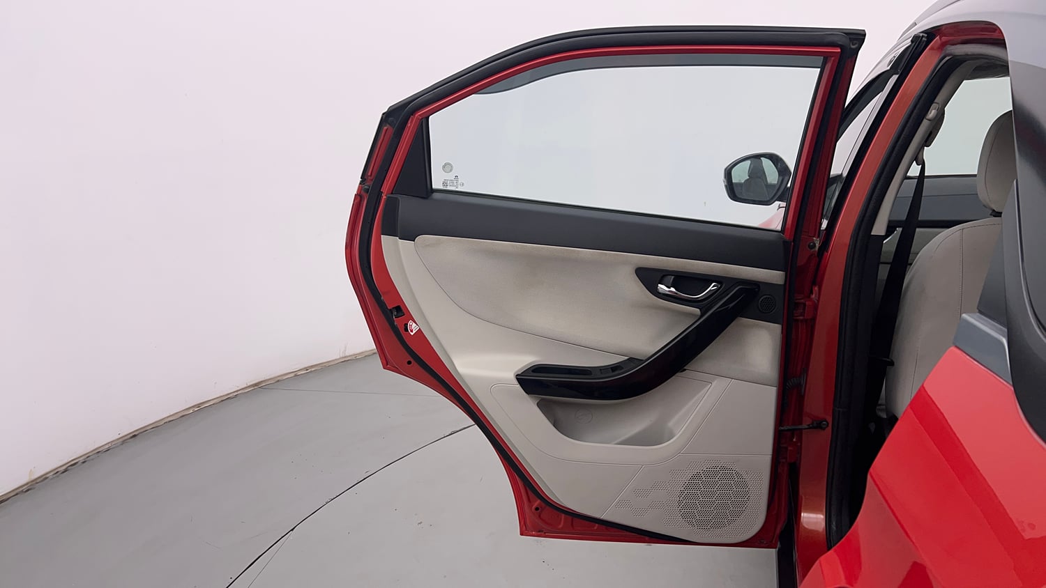 Used 2022 Tata Nexon XZA Plus  (S) Dual Tone Petrol Automatic interior LEFT REAR DOOR OPEN VIEW