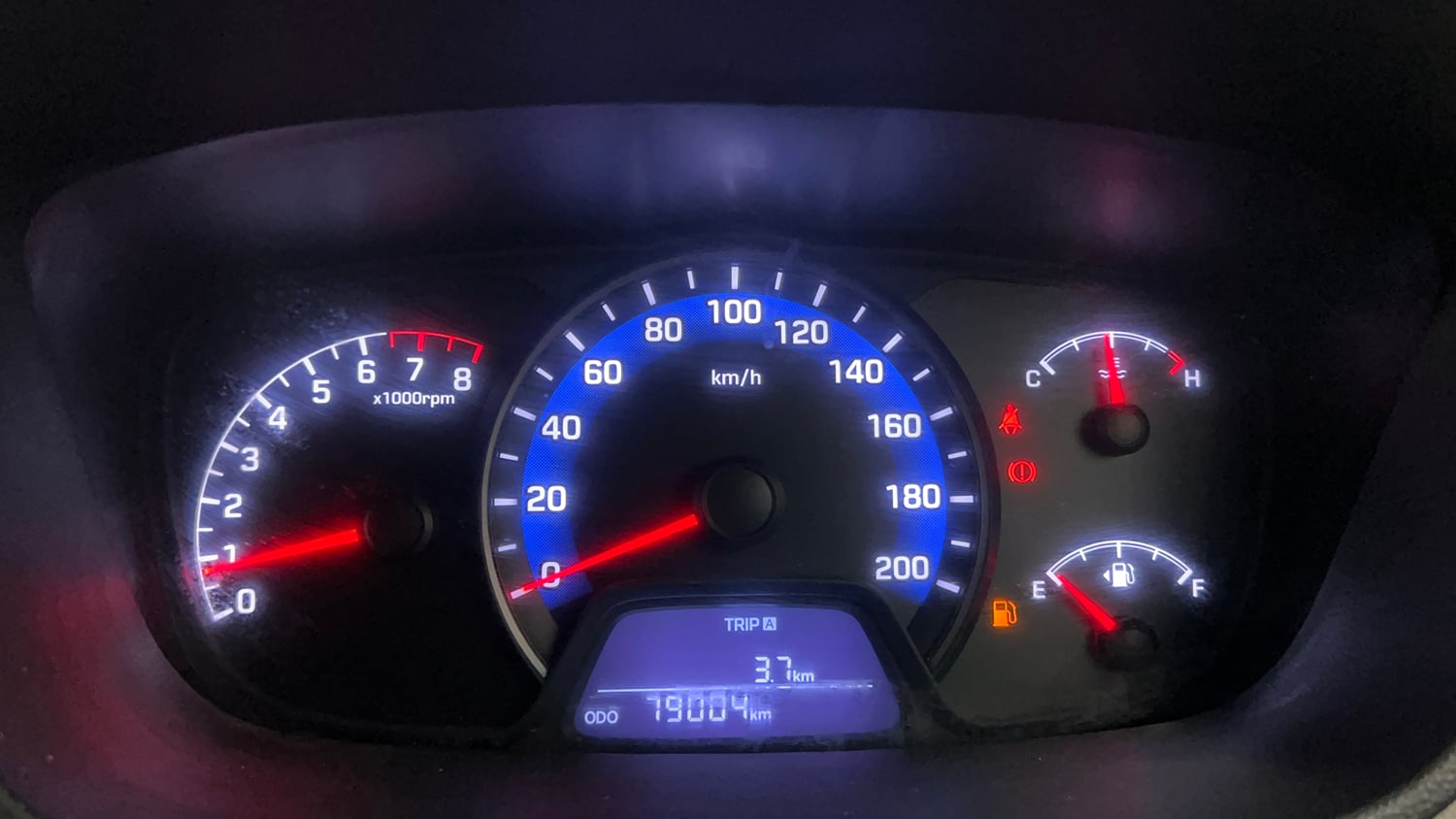 Used 2015 Hyundai Xcent S 1.2 Petrol Manual interior CLUSTERMETER VIEW