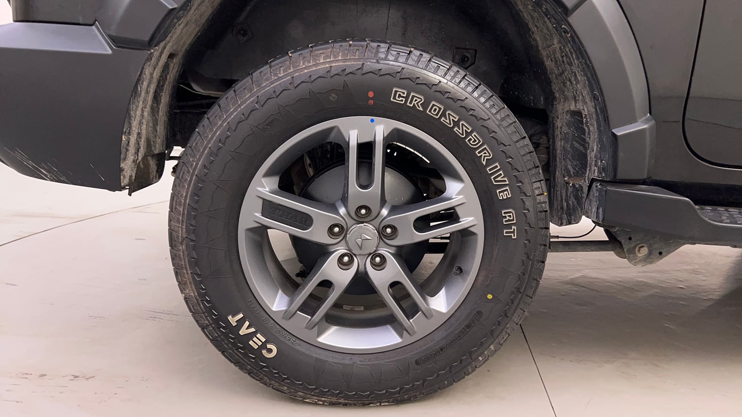 Used 2024 Mahindra Thar LX Hard Top Petrol AT RWD Petrol Automatic tyres RIGHT REAR TYRE RIM VIEW