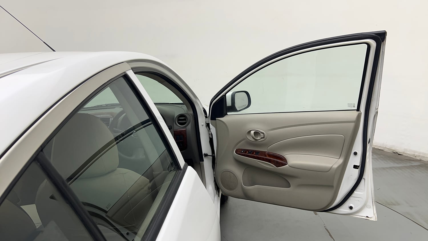 Used 2013 Nissan Sunny XL Petrol Manual interior RIGHT FRONT DOOR OPEN VIEW