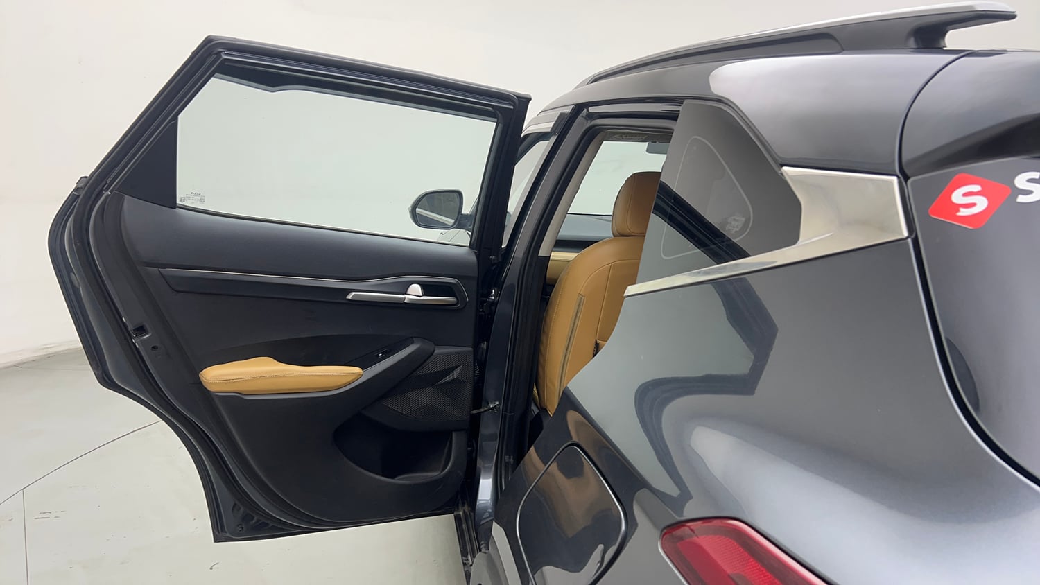 Used 2023 Kia Seltos HTK 1.5 Petrol Manual interior LEFT REAR DOOR OPEN VIEW