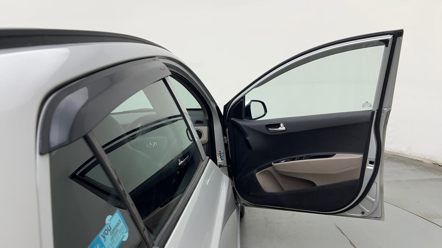 Used 2015 Hyundai Grand i10 Sportz 1.2 Kappa VTVT Petrol Manual interior RIGHT FRONT DOOR OPEN VIEW