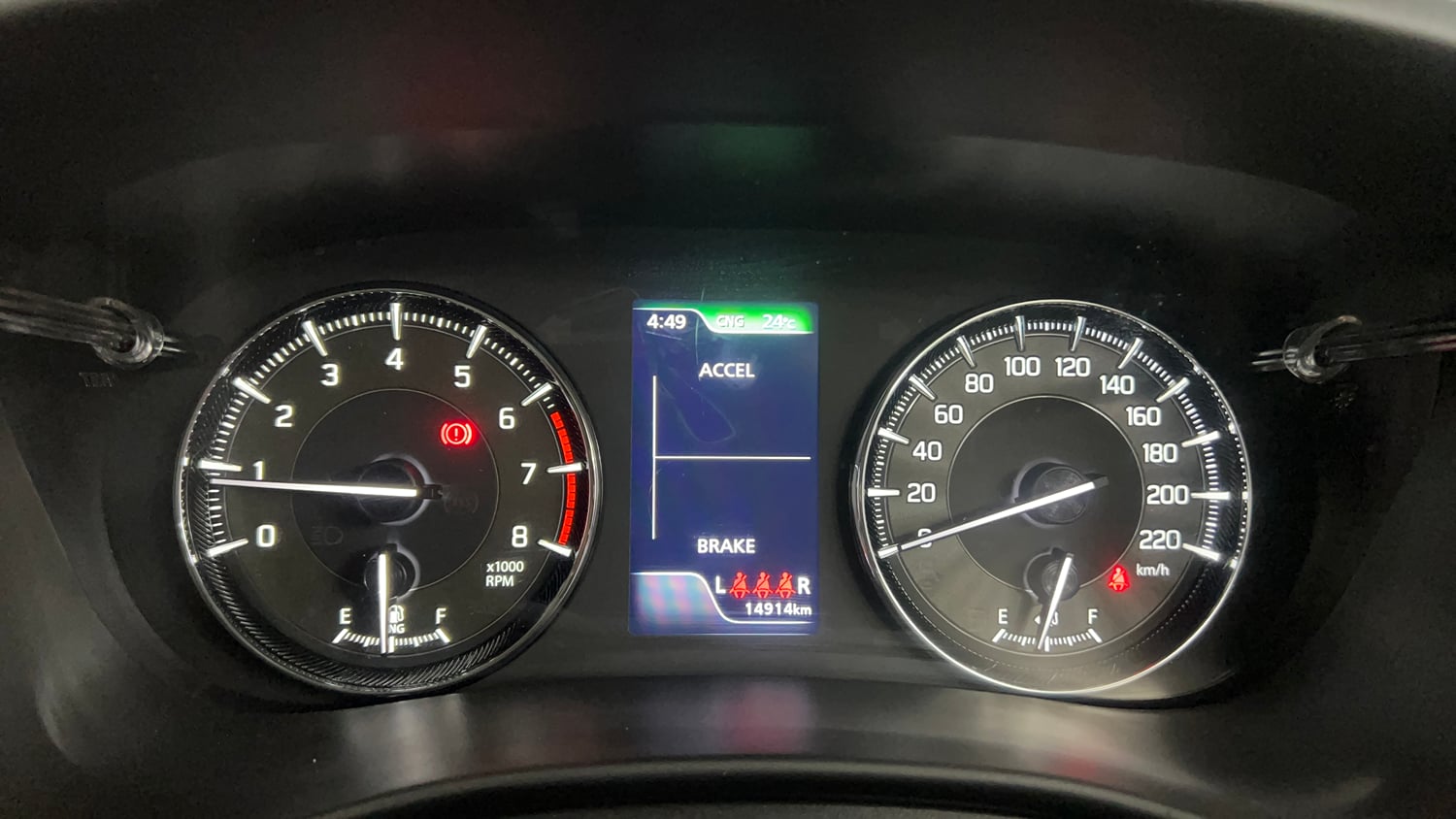 Used 2024 Maruti Suzuki Baleno Zeta MT CNG Cng Manual interior CLUSTERMETER VIEW