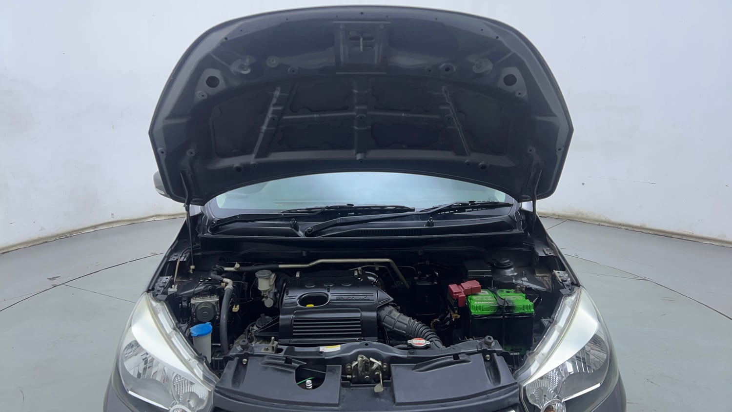 Used 2015 Maruti Suzuki Celerio ZXi Opt Petrol Manual engine ENGINE & BONNET OPEN FRONT VIEW