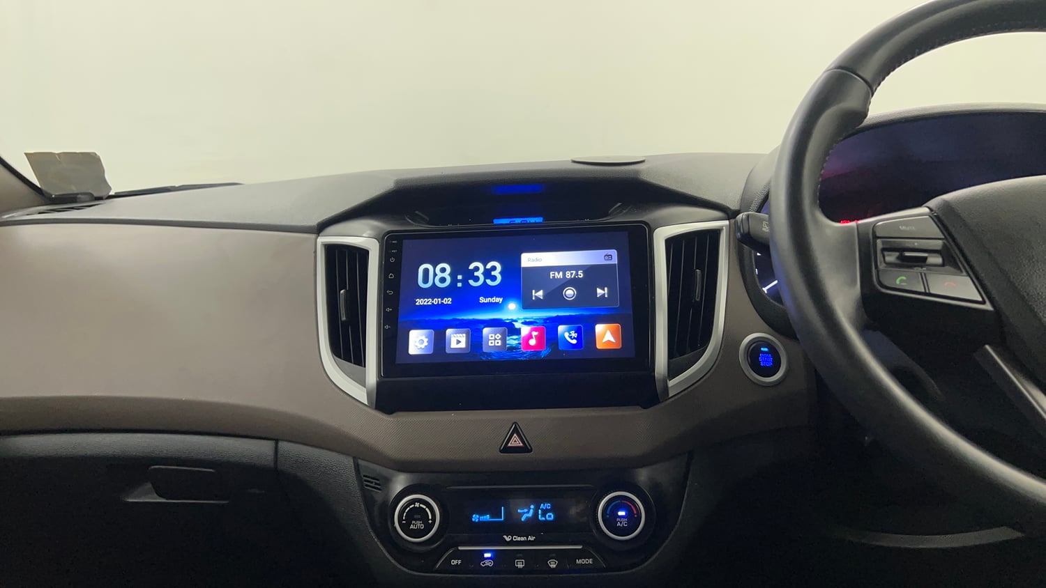 Used 2017 Hyundai Creta 1.6 SX Plus AT Petrol Petrol Automatic interior MUSIC SYSTEM & AC CONTROL VIEW