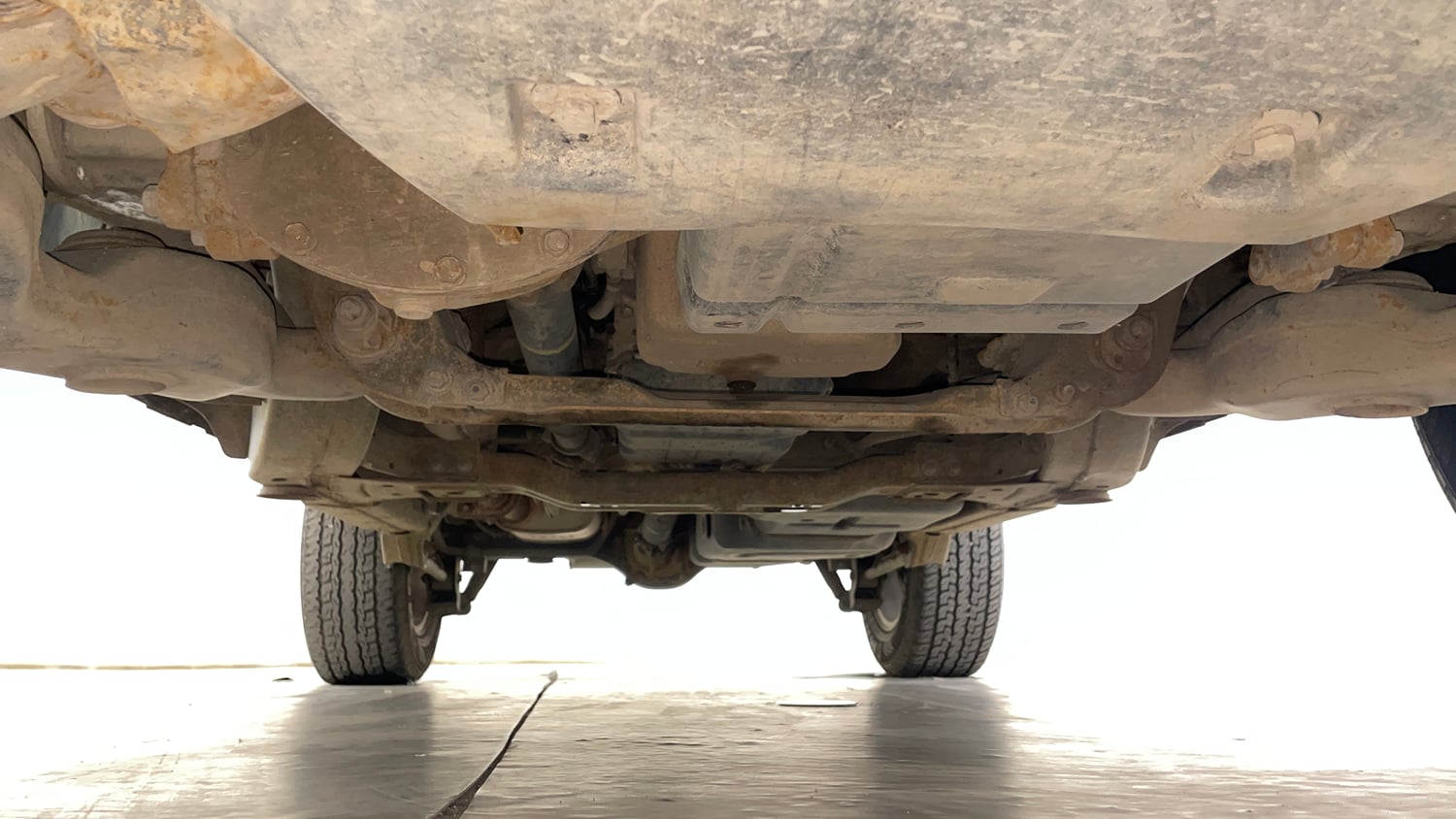 Used 2021 mahindra Thar LX Hard Top Petrol AT 4WD Petrol Automatic extra FRONT LEFT UNDERBODY VIEW