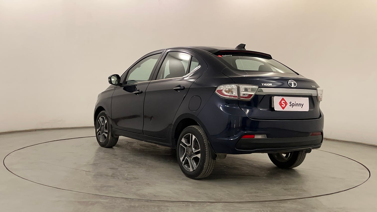 Used 2019 Tata Tigor Revotron XZA Petrol Automatic exterior LEFT REAR CORNER VIEW