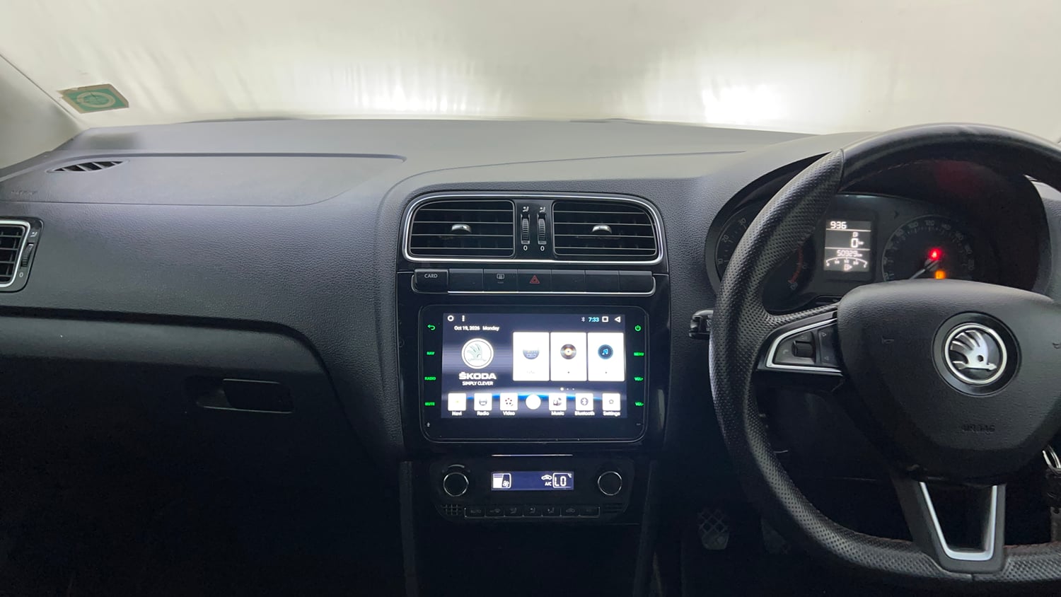 Used 2021 Skoda Rapid Style Petrol Manual interior MUSIC SYSTEM & AC CONTROL VIEW
