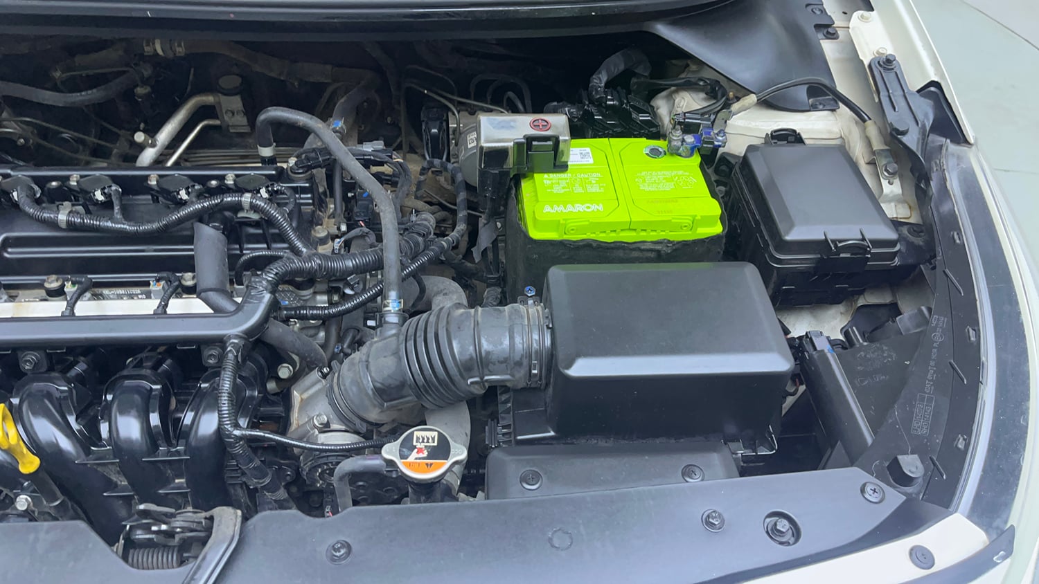 Used 2018 Hyundai Elite i20 Asta 1.2 Dual Tone Petrol Manual engine ENGINE LEFT SIDE VIEW