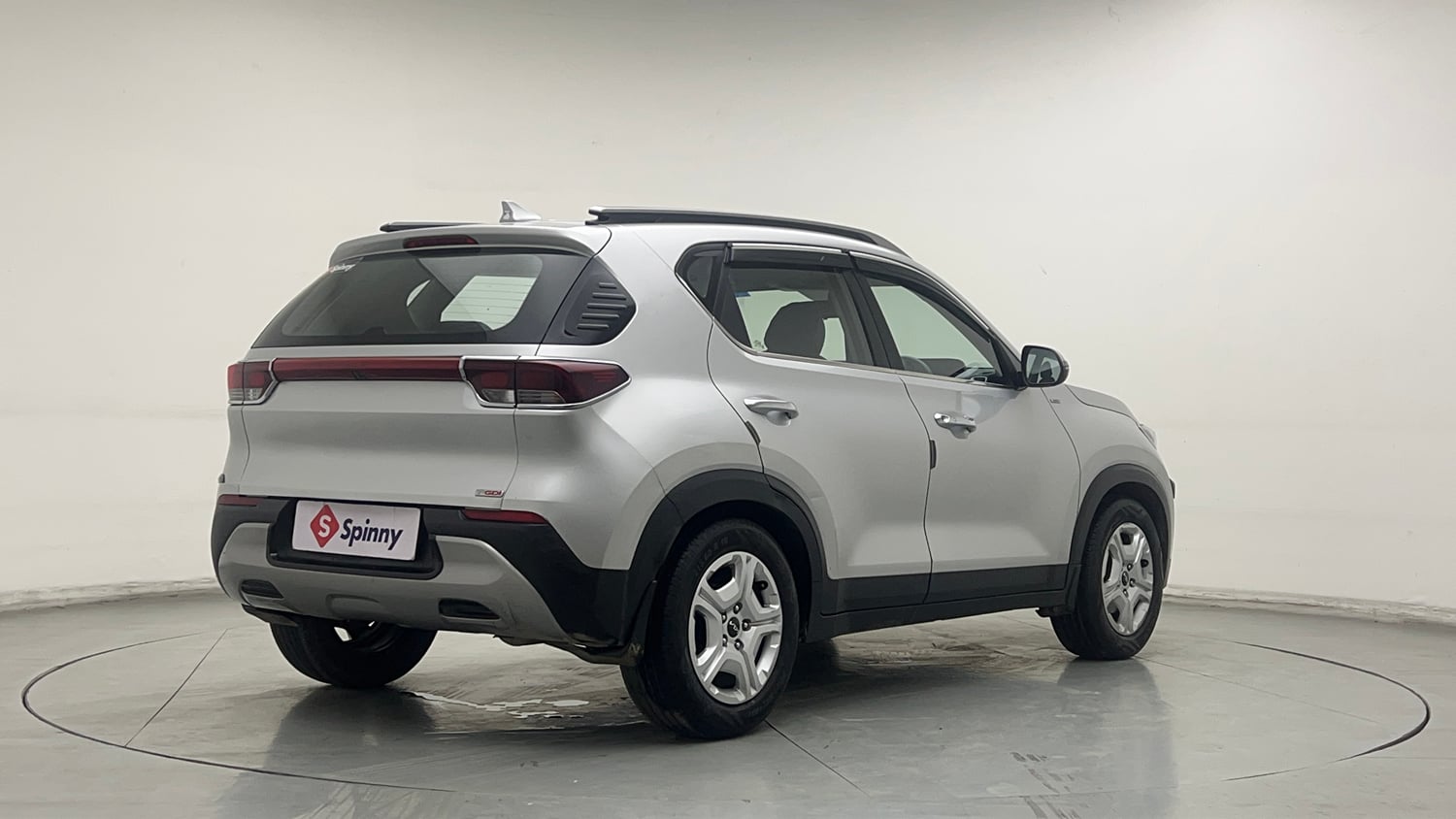Used 2024 Kia Sonet HTK Plus 1.2 Petrol+Cng (outside fitted) Cng Manual exterior RIGHT REAR CORNER VIEW