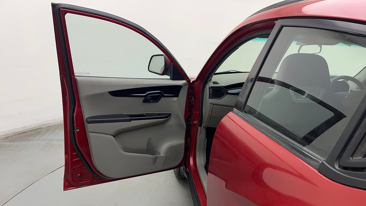 Used 2016 Mahindra KUV100 K6+ 6 STR Petrol Manual interior LEFT FRONT DOOR OPEN VIEW