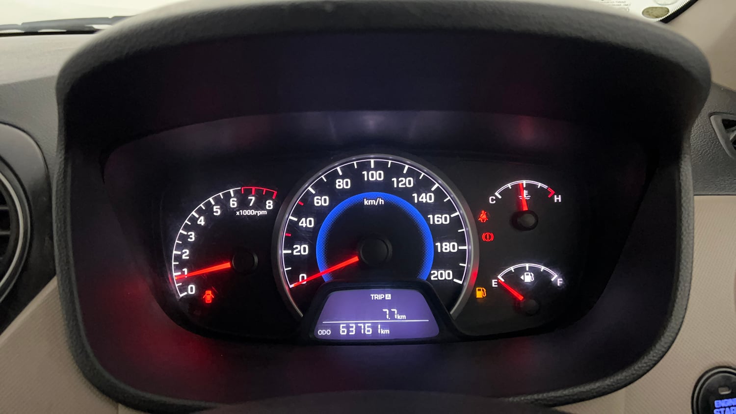 Used 2015 Hyundai Grand i10 Sportz 1.2 Kappa VTVT Petrol Manual interior CLUSTERMETER VIEW