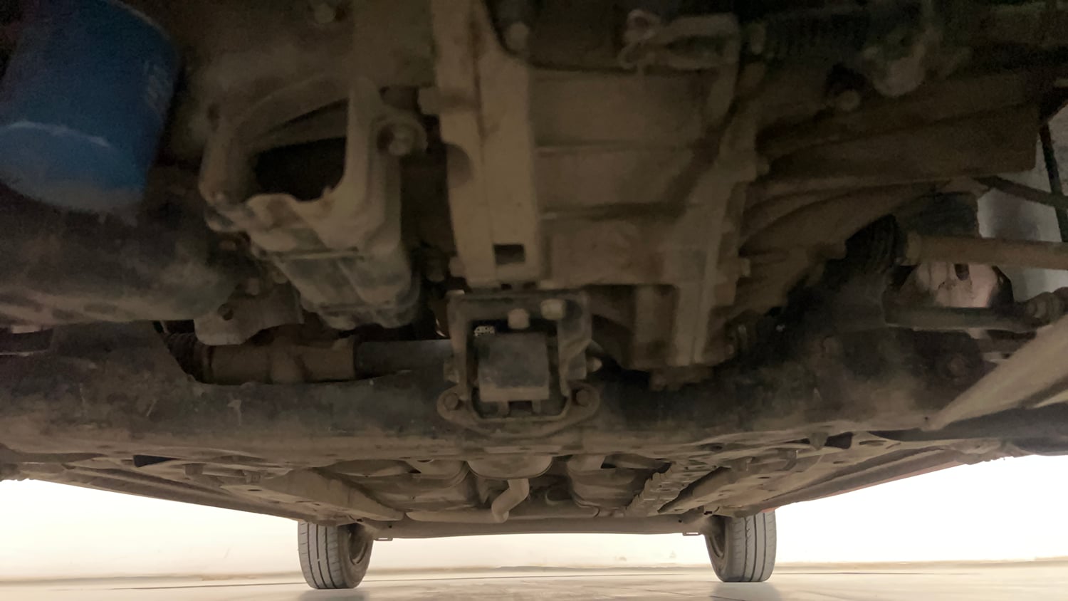 Used 2015 Hyundai Xcent S 1.2 Petrol Manual extra FRONT LEFT UNDERBODY VIEW