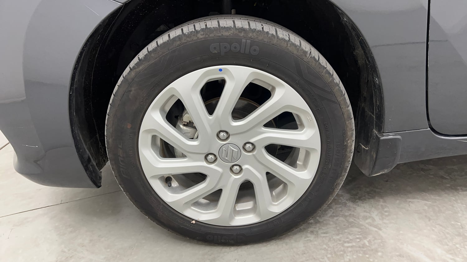 Used 2024 Maruti Suzuki Baleno Zeta MT CNG Cng Manual tyres LEFT FRONT TYRE RIM VIEW