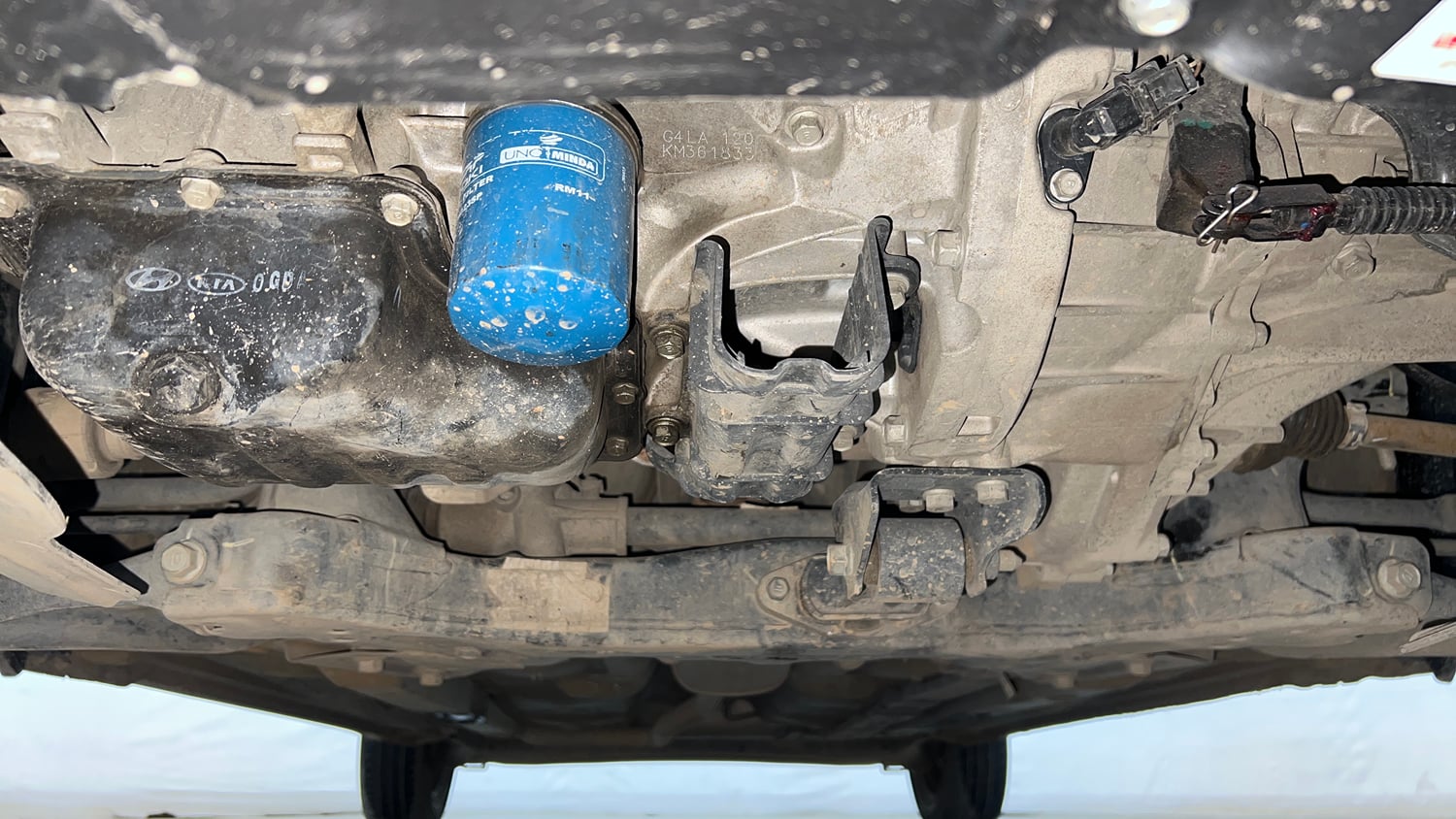 Used 2019 Hyundai Grand i10 Sportz 1.2 Kappa VTVT Petrol Manual extra FRONT LEFT UNDERBODY VIEW