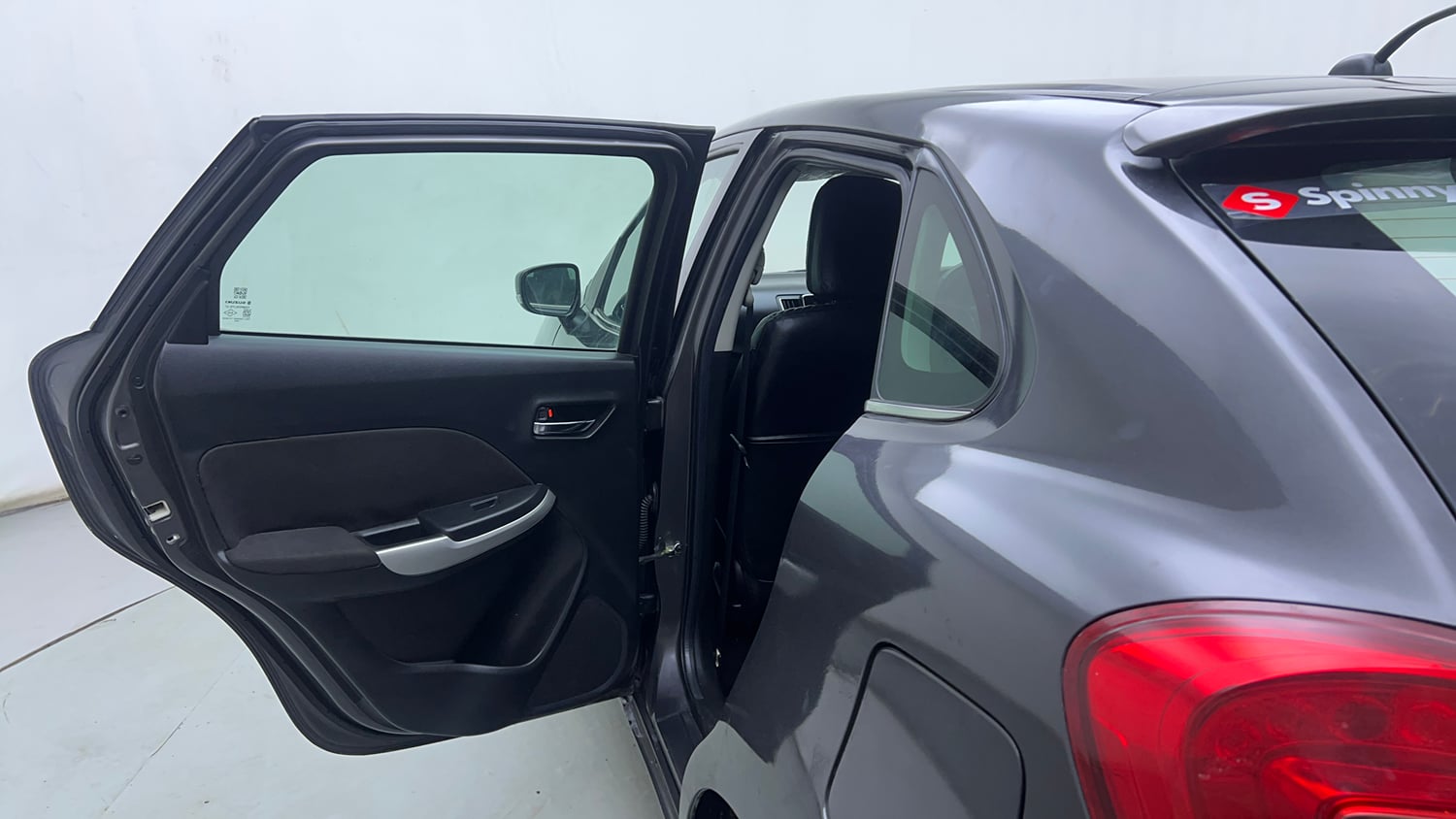 Used 2016 Maruti Suzuki Baleno Alpha 1.2 Petrol Manual interior LEFT REAR DOOR OPEN VIEW