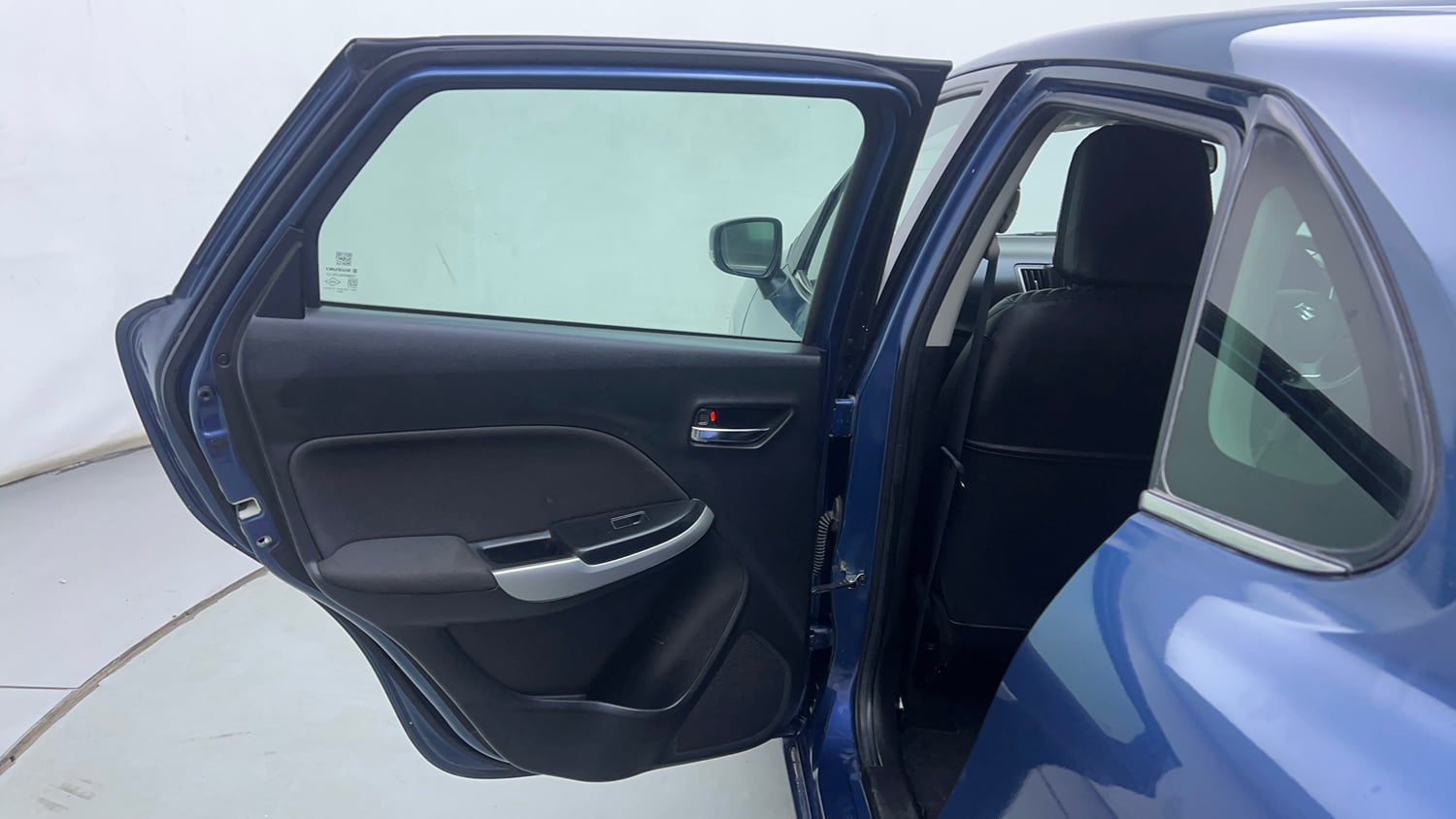 Used 2017 Maruti Suzuki Baleno Zeta 1.2 Petrol Manual interior LEFT REAR DOOR OPEN VIEW