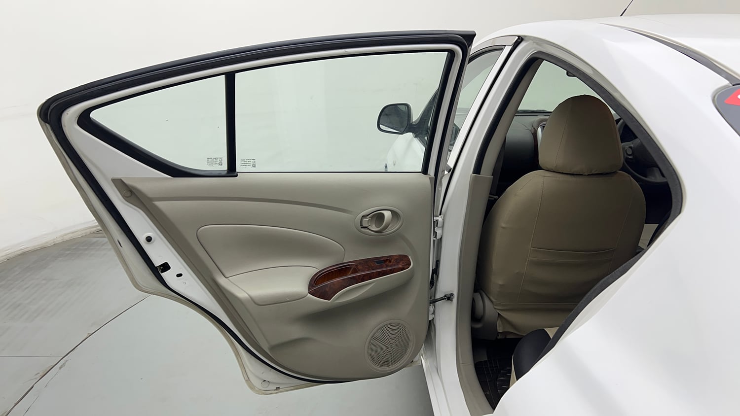 Used 2013 Nissan Sunny XL Petrol Manual interior LEFT REAR DOOR OPEN VIEW
