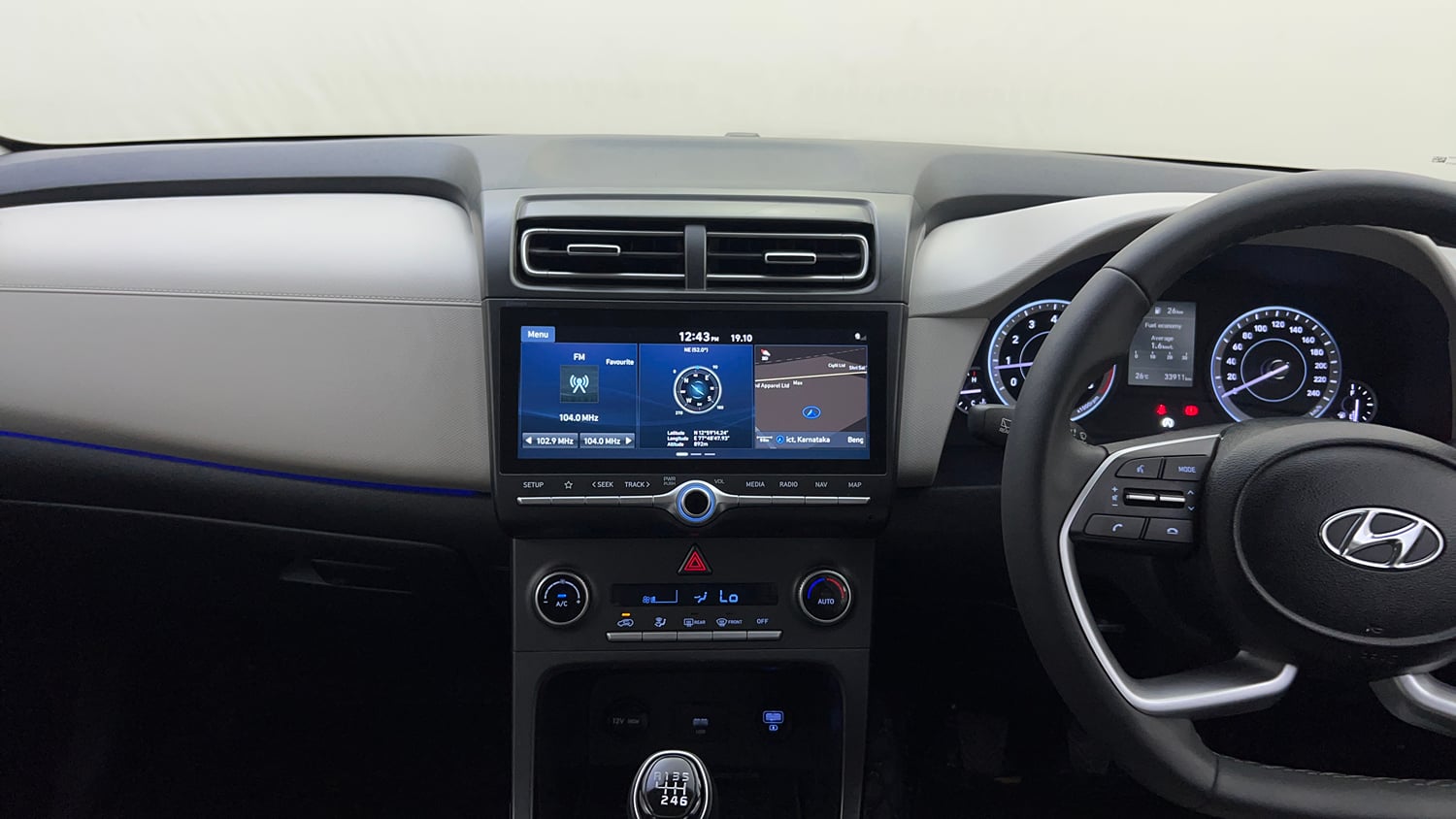 Used 2023 Hyundai Creta SX 1.5 Petrol Petrol Manual interior MUSIC SYSTEM & AC CONTROL VIEW