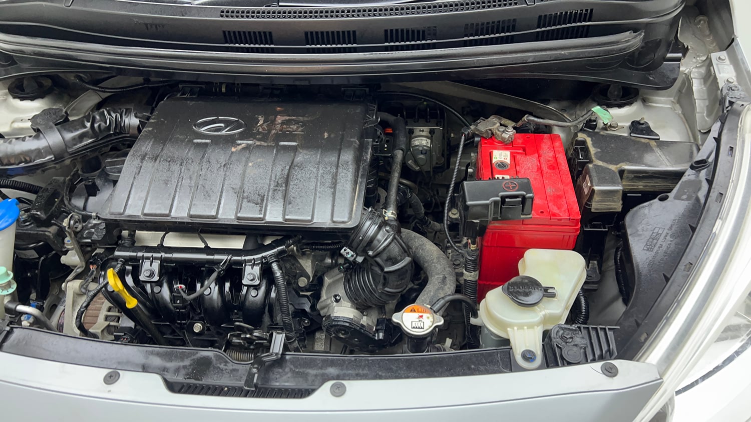 Used 2019 Hyundai Grand i10 Sportz 1.2 Kappa VTVT Petrol Manual engine ENGINE LEFT SIDE VIEW