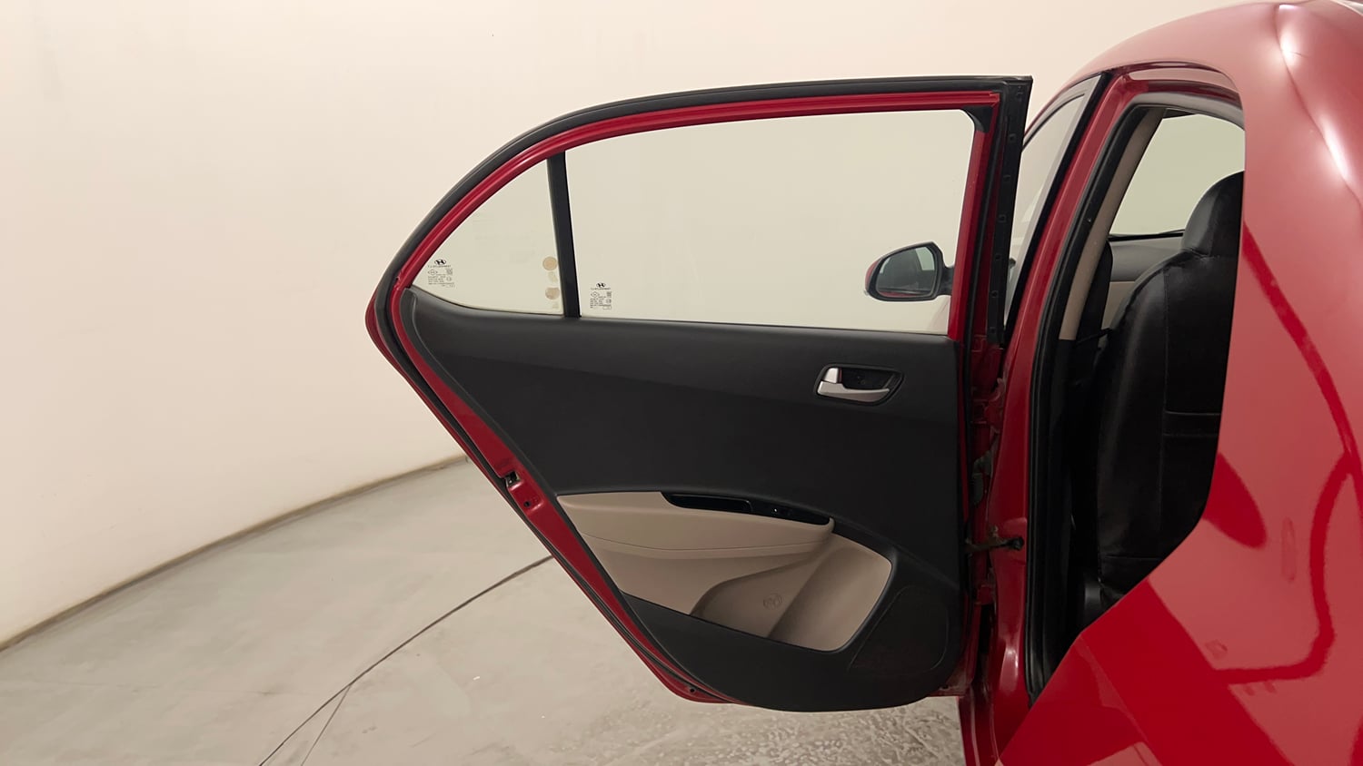 Used 2015 Hyundai Xcent S 1.2 Petrol Manual interior LEFT REAR DOOR OPEN VIEW