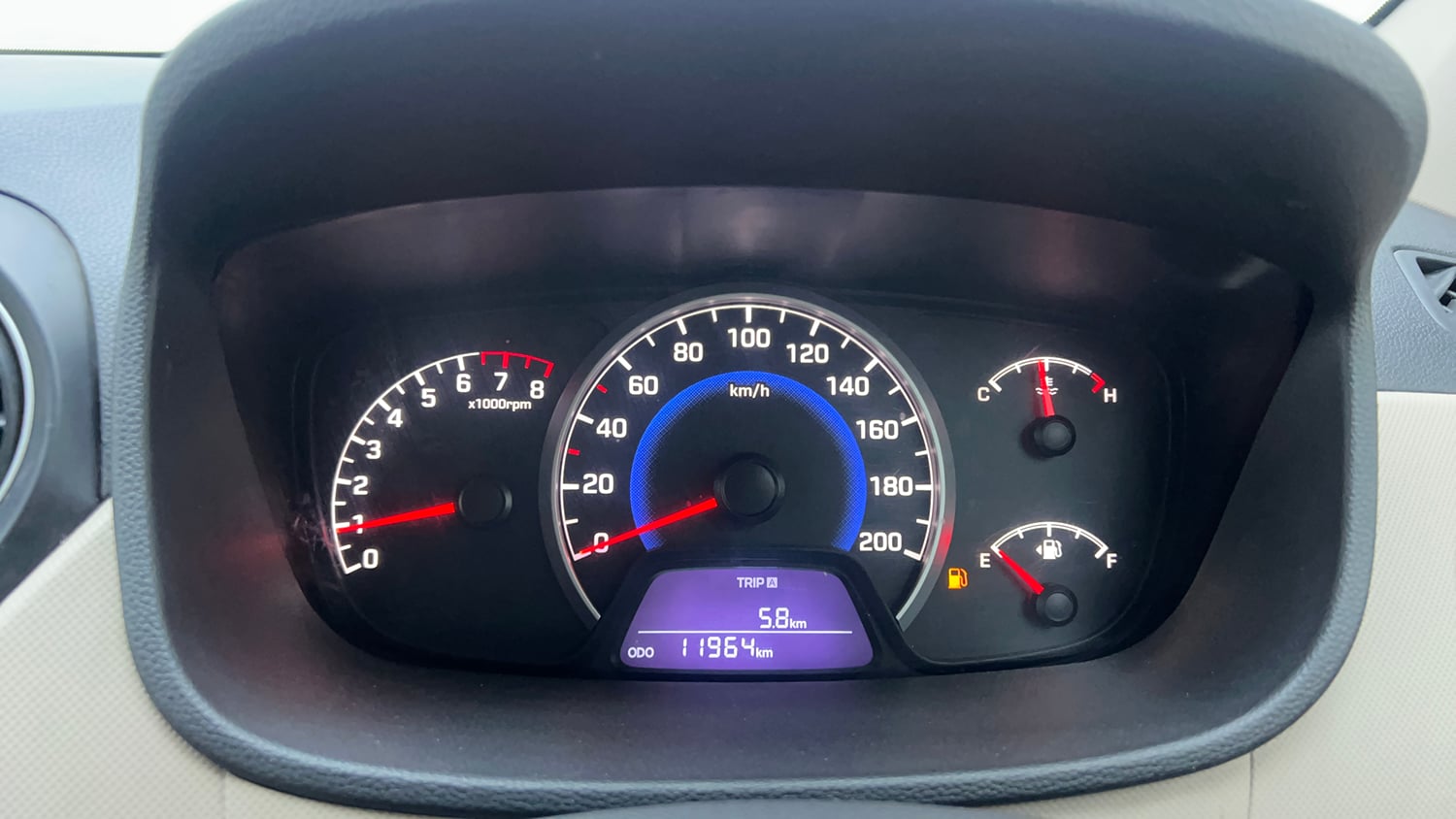 Used 2018 Hyundai Grand i10 Magna 1.2 Kappa VTVT Petrol Manual interior CLUSTERMETER VIEW