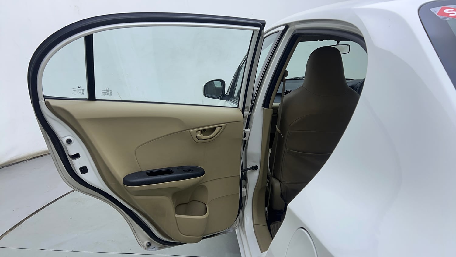 Used 2015 Honda Amaze 1.5 S i-DTEC Diesel Manual interior LEFT REAR DOOR OPEN VIEW
